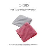 [GWP] ORBIS Original Face Towel - (Grey / Pink)